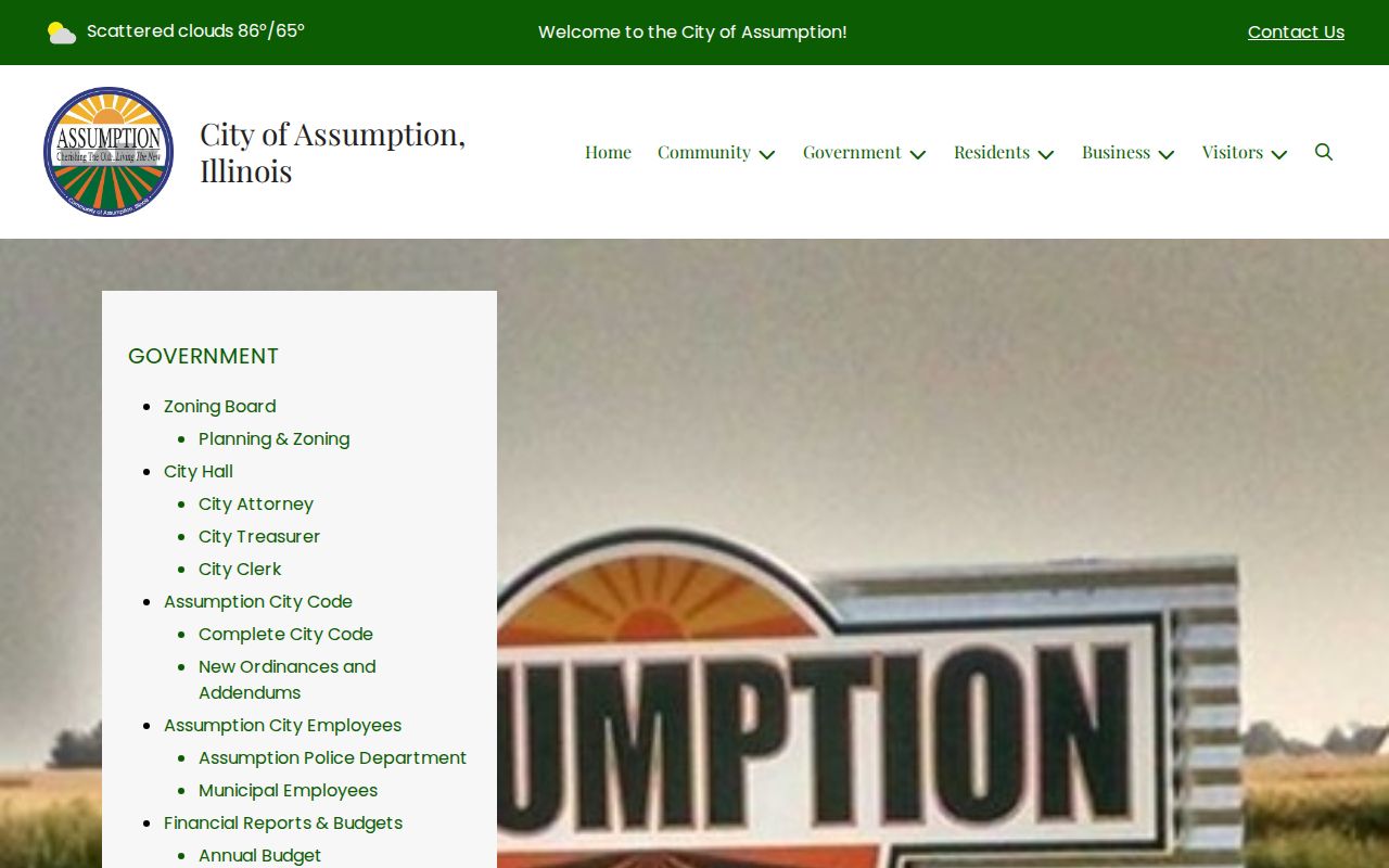 City of Assumption FOIA request instructions