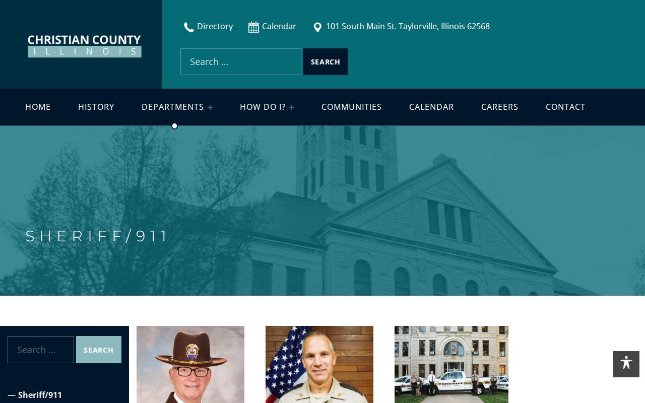 Christian County Sheriff and 911 official webpage