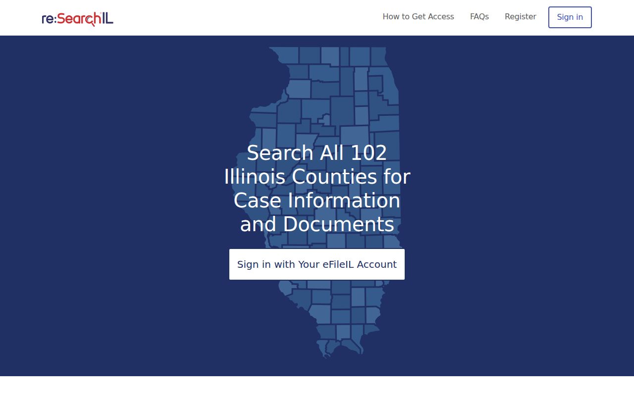 re SearchIL court records search interface