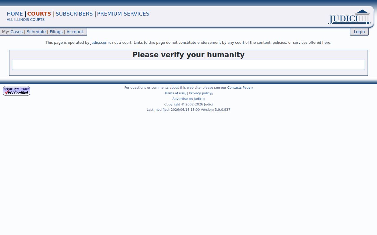 Christian County Judici court case search screen