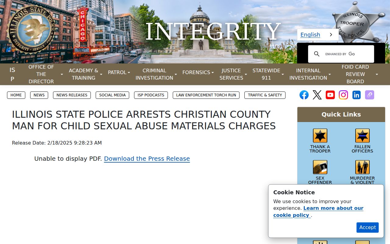 Illinois State Police Pana-area multi-agency record example
